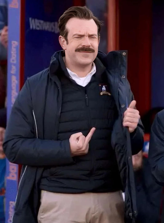 Harpoon Ted Lasso Inspired Black Leather Jacket