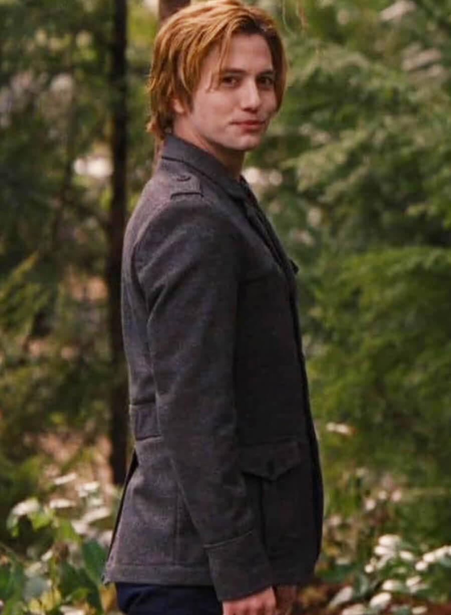 Harpoon Jasper Hale Inspired Grey Wool Fabric Wool Jacket - The Twilight Saga: Breaking Dawn 2 Style