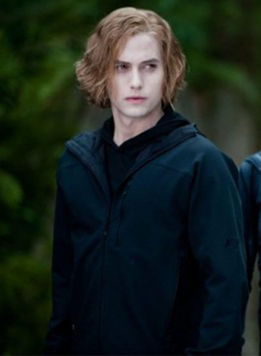 Harpoon Jasper Hale Inspired Black Fabric Hooded Jacket - The Twilight Saga: Eclipse Style