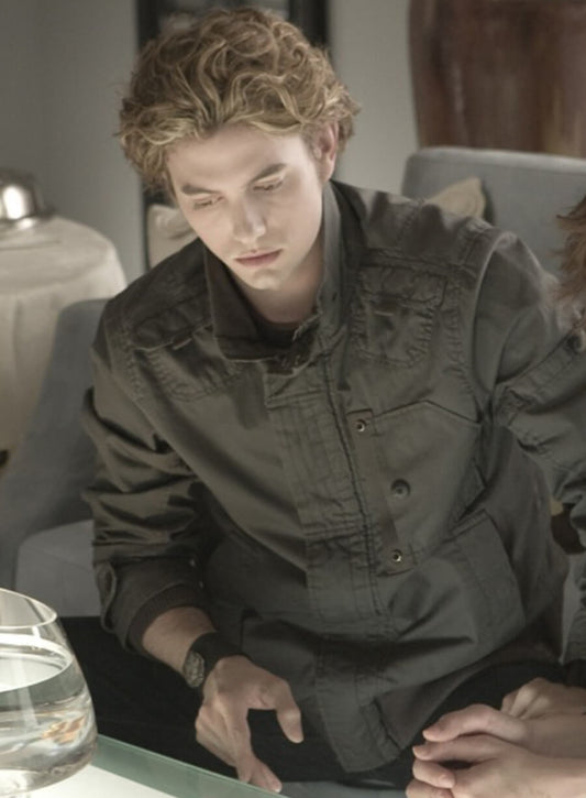 Harpoon Jasper Hale Inspired Black Cotton Fabric Cotton Jacket - Twilight Style
