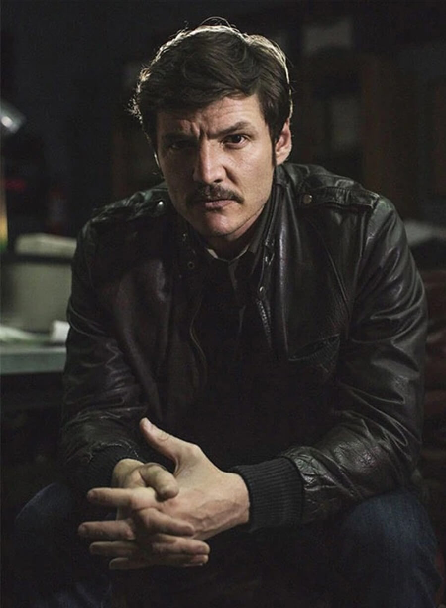 Harpoon Javier Pena Inspired Black Leather Jacket - Narcos Style