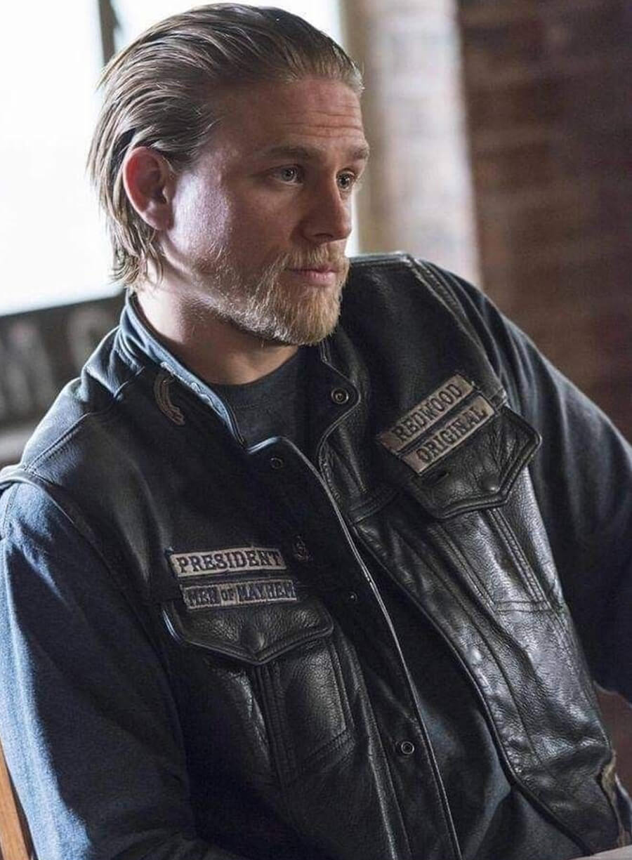 Harpoon Jax Teller Inspired Black Leather Jacket - Sons of Anarchy Style