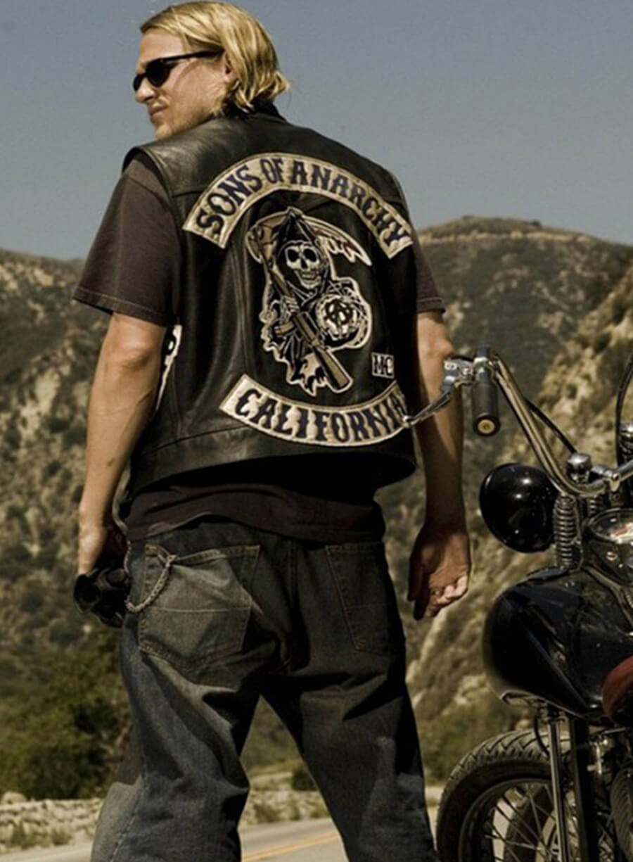 Harpoon Jax Teller Inspired Black Leather Jacket - Sons of Anarchy Style