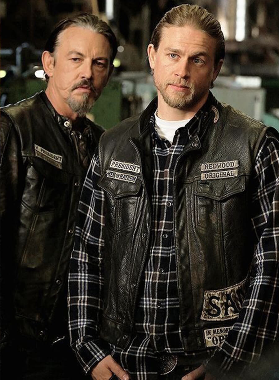 Harpoon Jax Teller Inspired Black Leather Jacket - Sons of Anarchy Style
