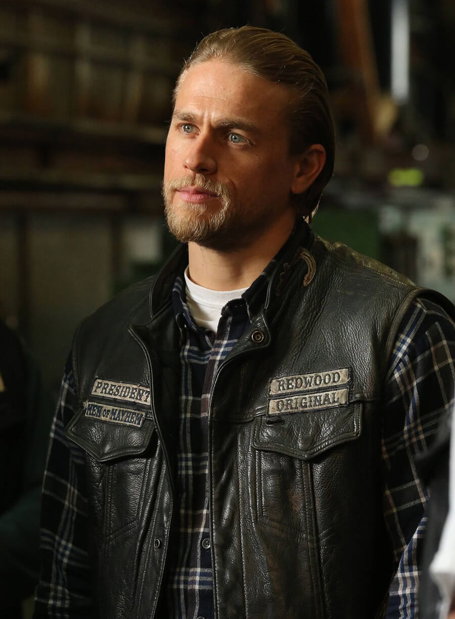 Harpoon Jax Teller Inspired Black Leather Jacket - Sons of Anarchy Style