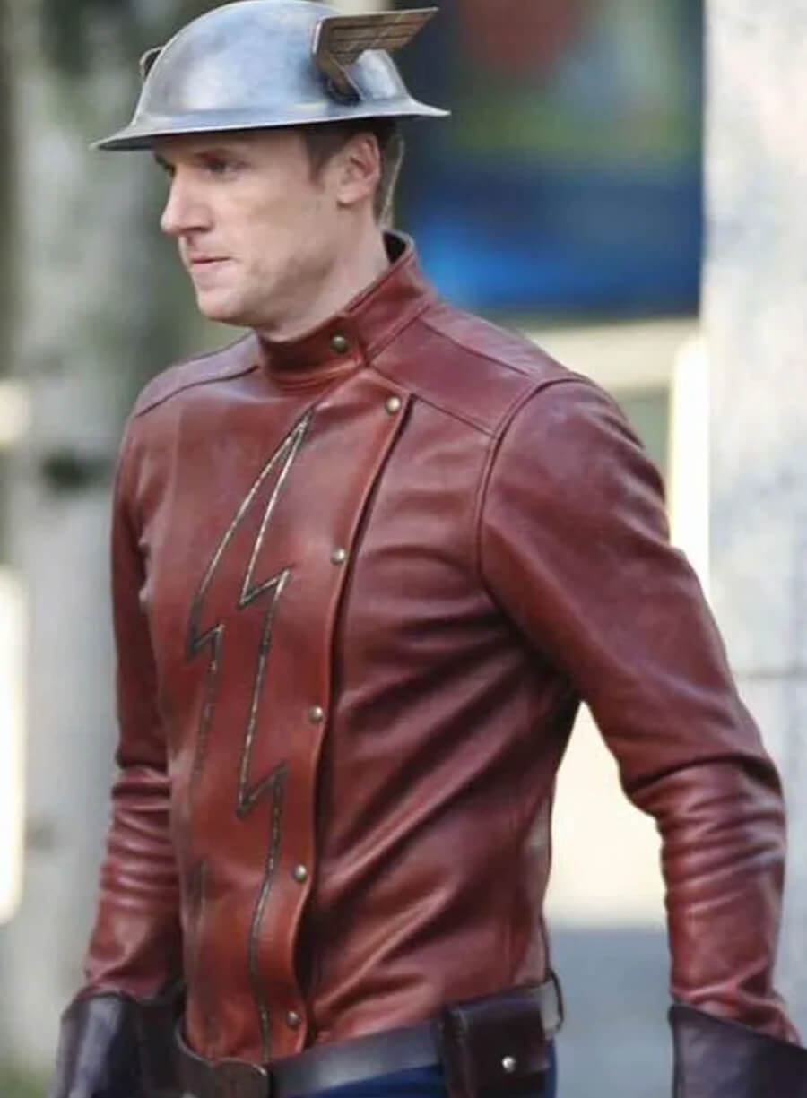Harpoon Jay Garrick Inspired Brown Leather Jacket - The Flash Style