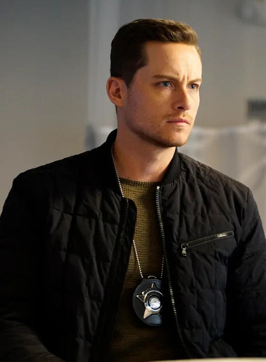 Harpoon Jay Halstead Inspired Black Cotton Fabric Bomber Jacket - Chicago Med Style