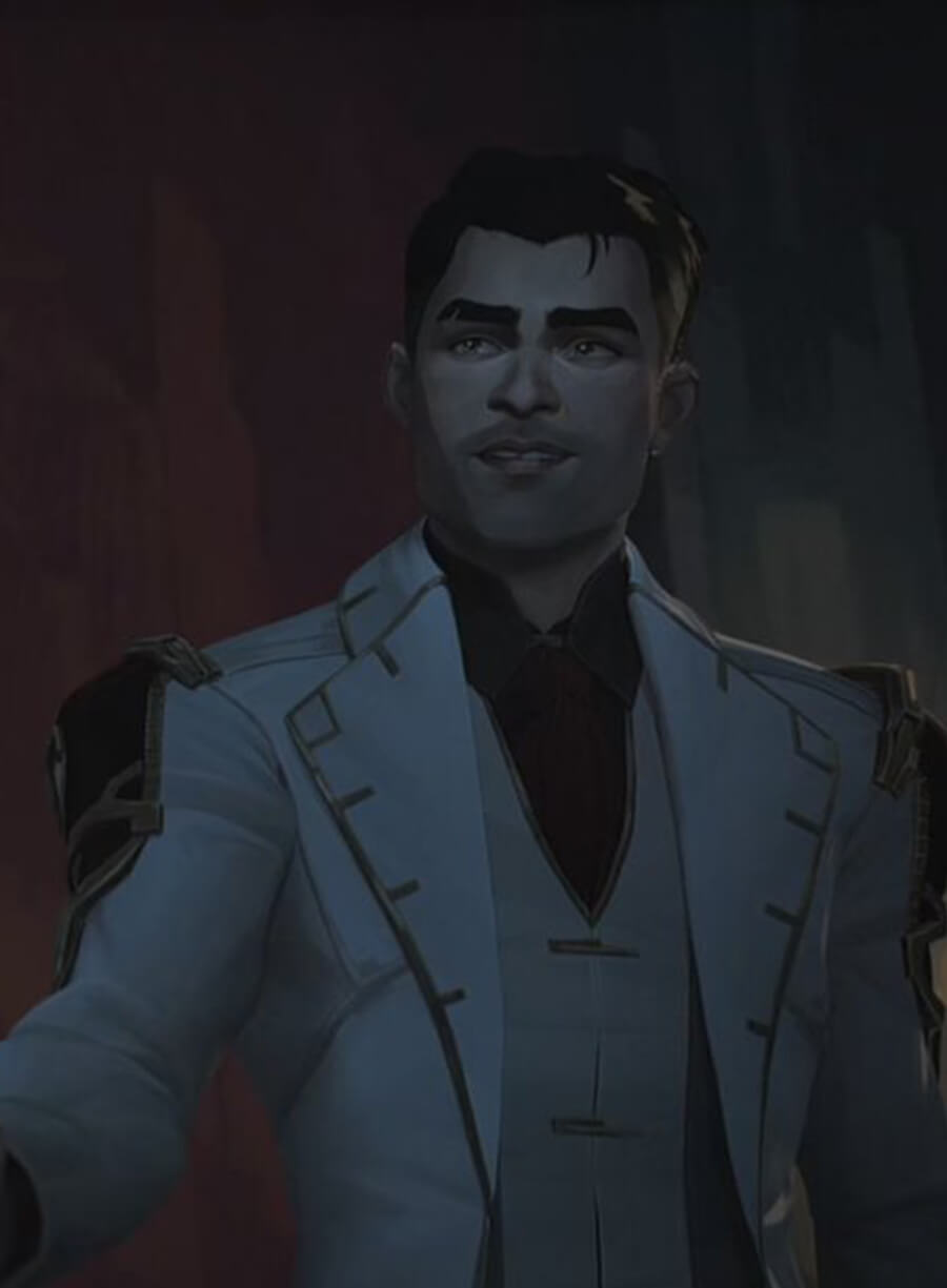 Harpoon Jayce Inspired White Leather Jacket - Arcane TV Series Style