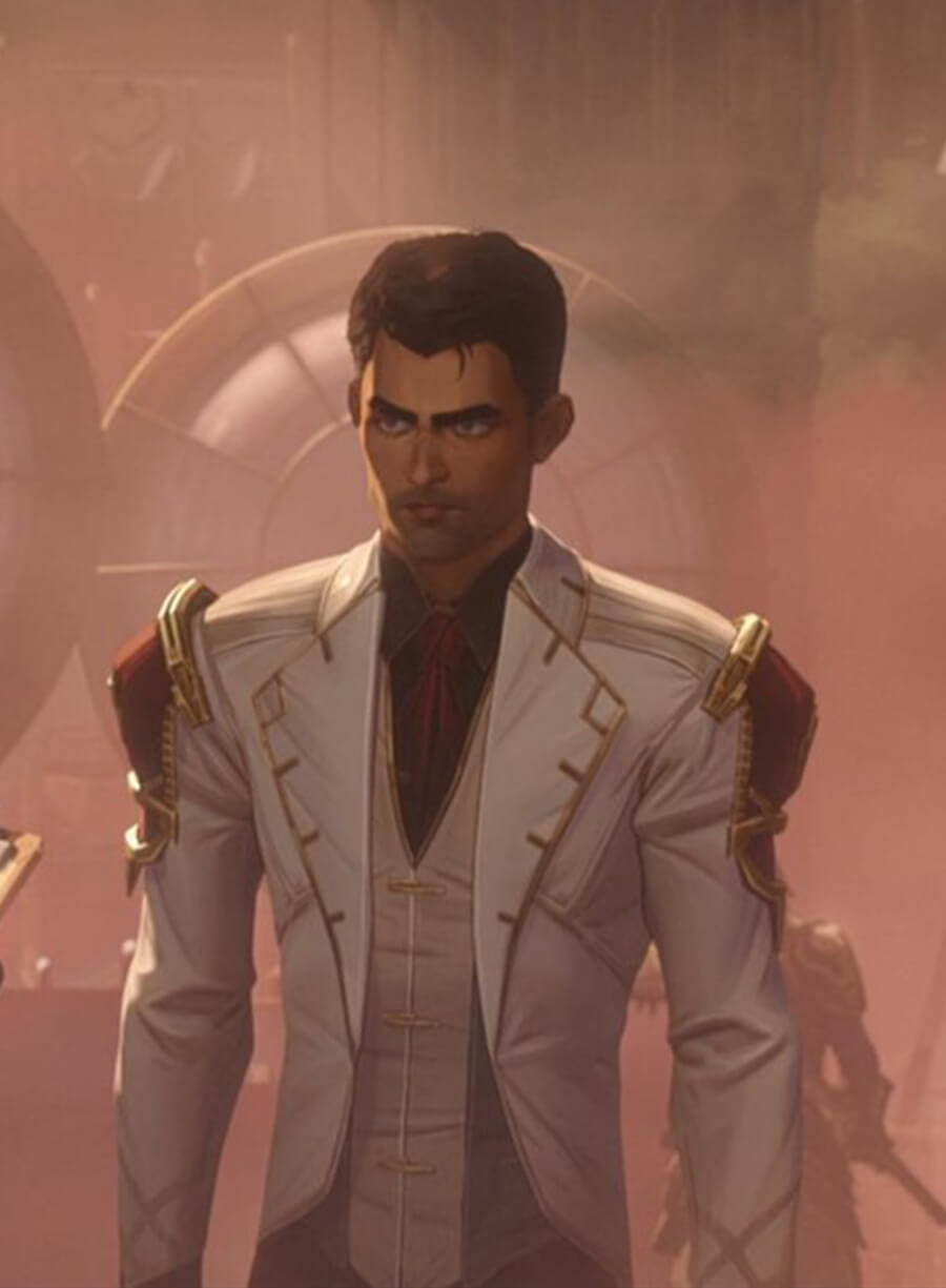 Harpoon Jayce Inspired White Leather Jacket - Arcane TV Series Style