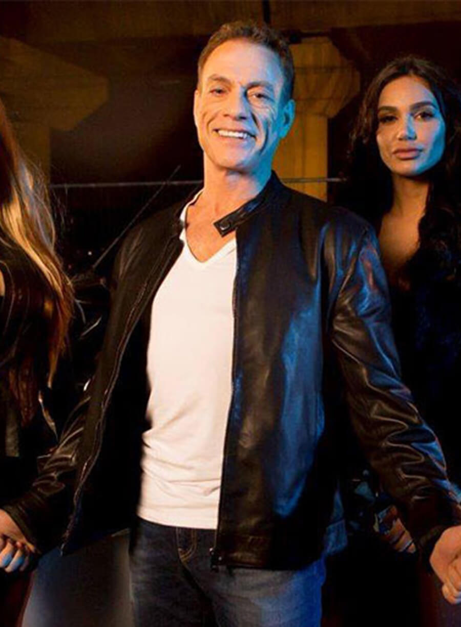 Harpoon Jean Claude Van Damme Inspired Black Real Leather Leather Jacket