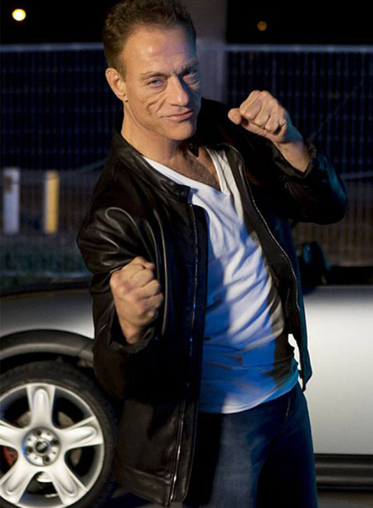 Harpoon Jean Claude Van Damme Inspired Black Real Leather Leather Jacket