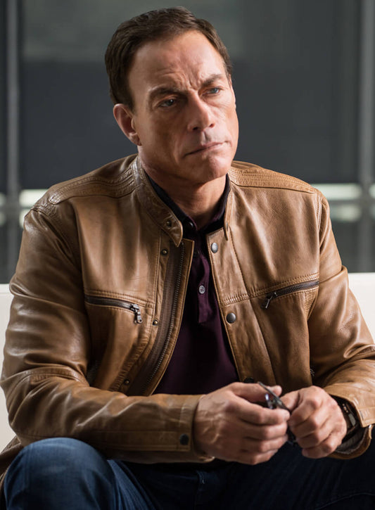Harpoon Jean Claude Van Johnson Inspired Brown Leather Jacket