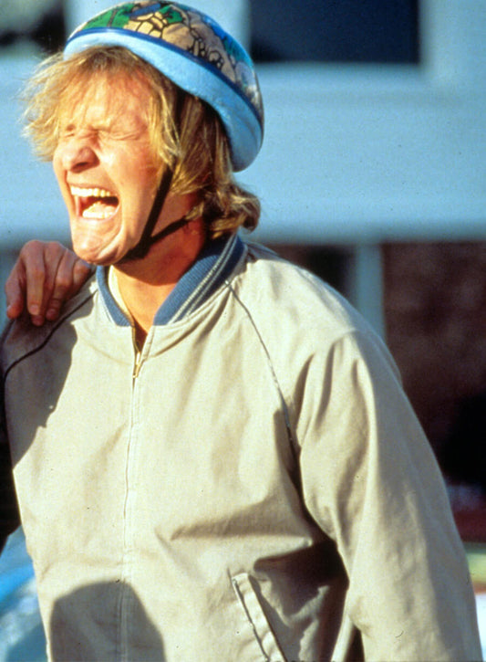 Harpoon Harry Dunne Inspired Grey Cotton Fabric Bomber Jacket - Dumb and Dumber Style