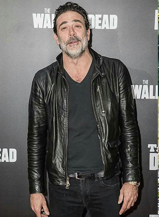 Harpoon Jeffrey Dean Morgan Inspired Black Real Leather Leather Jacket