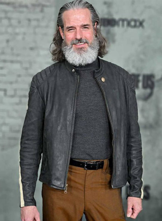 Harpoon Jeffrey Pierce Inspired Black Real Leather Leather Jacket - The Last of Us Style