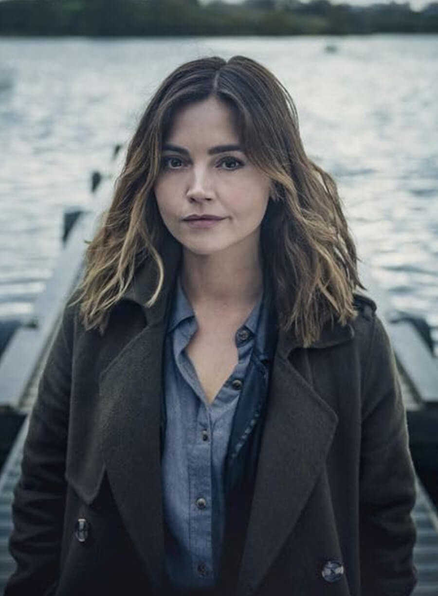 Harpoon Ember Inspired Grey Fabric Coat - The Jetty Tv Series Style