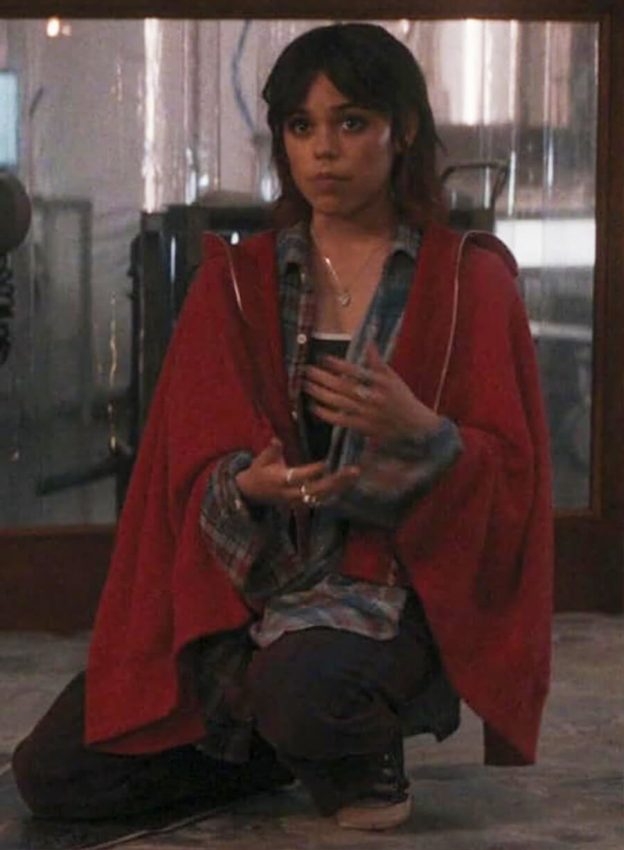 Harpoon ridely Inspired Red Hooded Jacket - Death of a Unicorn 2025 Style