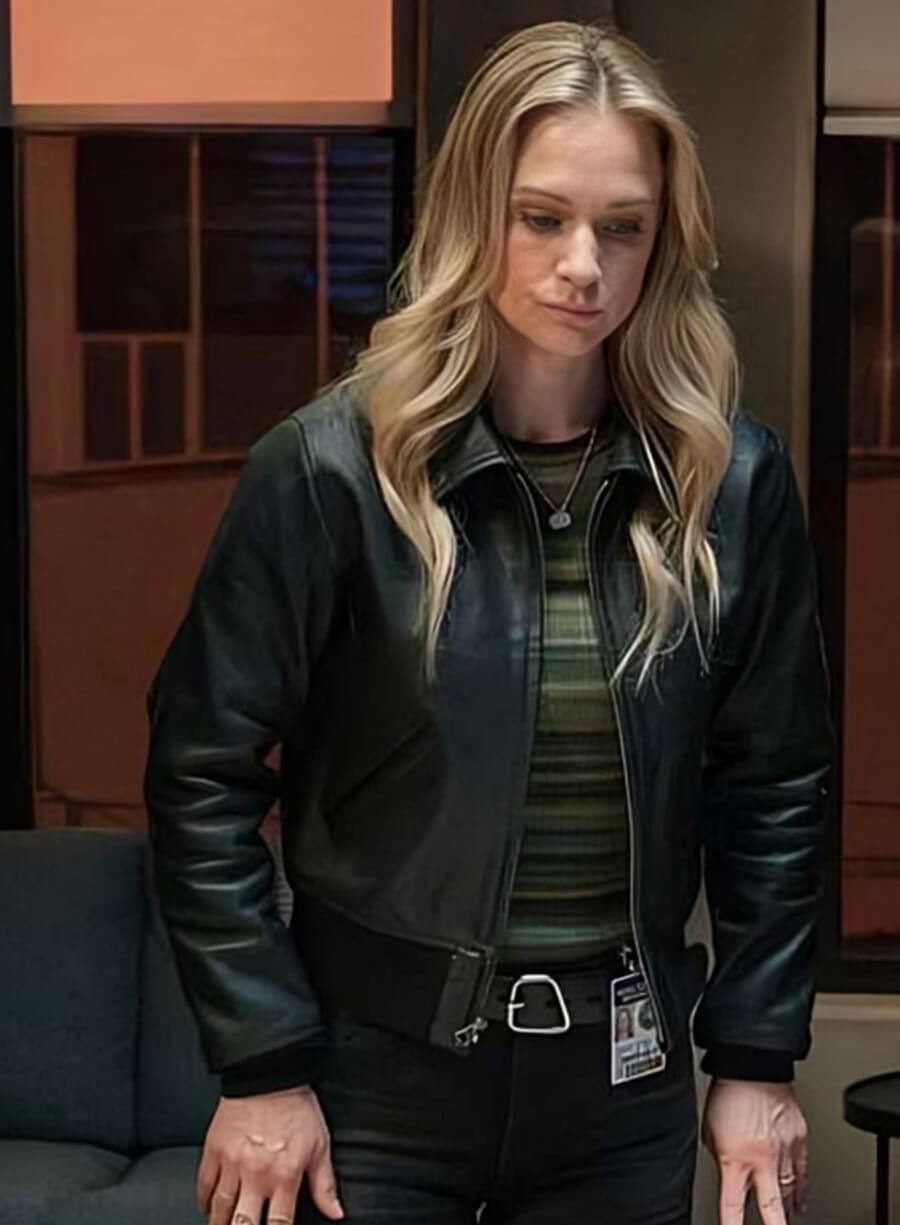 Harpoon A.J. Cook Inspired Black Real Leather Leather Jacket - Criminal Minds Tv Series Style
