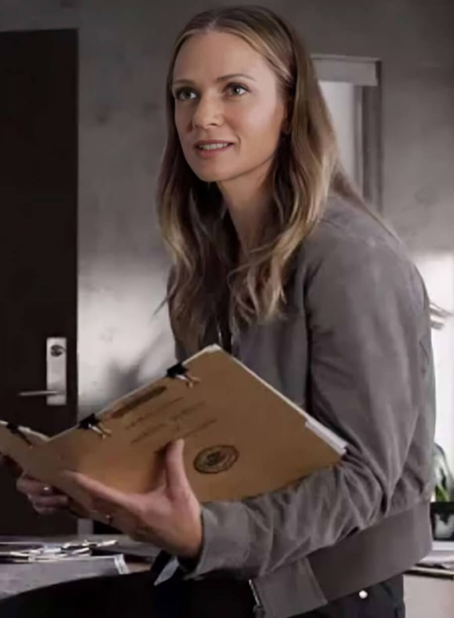 Harpoon A.J. Cook Inspired Grey Suede Leather Leather Jacket - Criminal Minds Tv Series Style