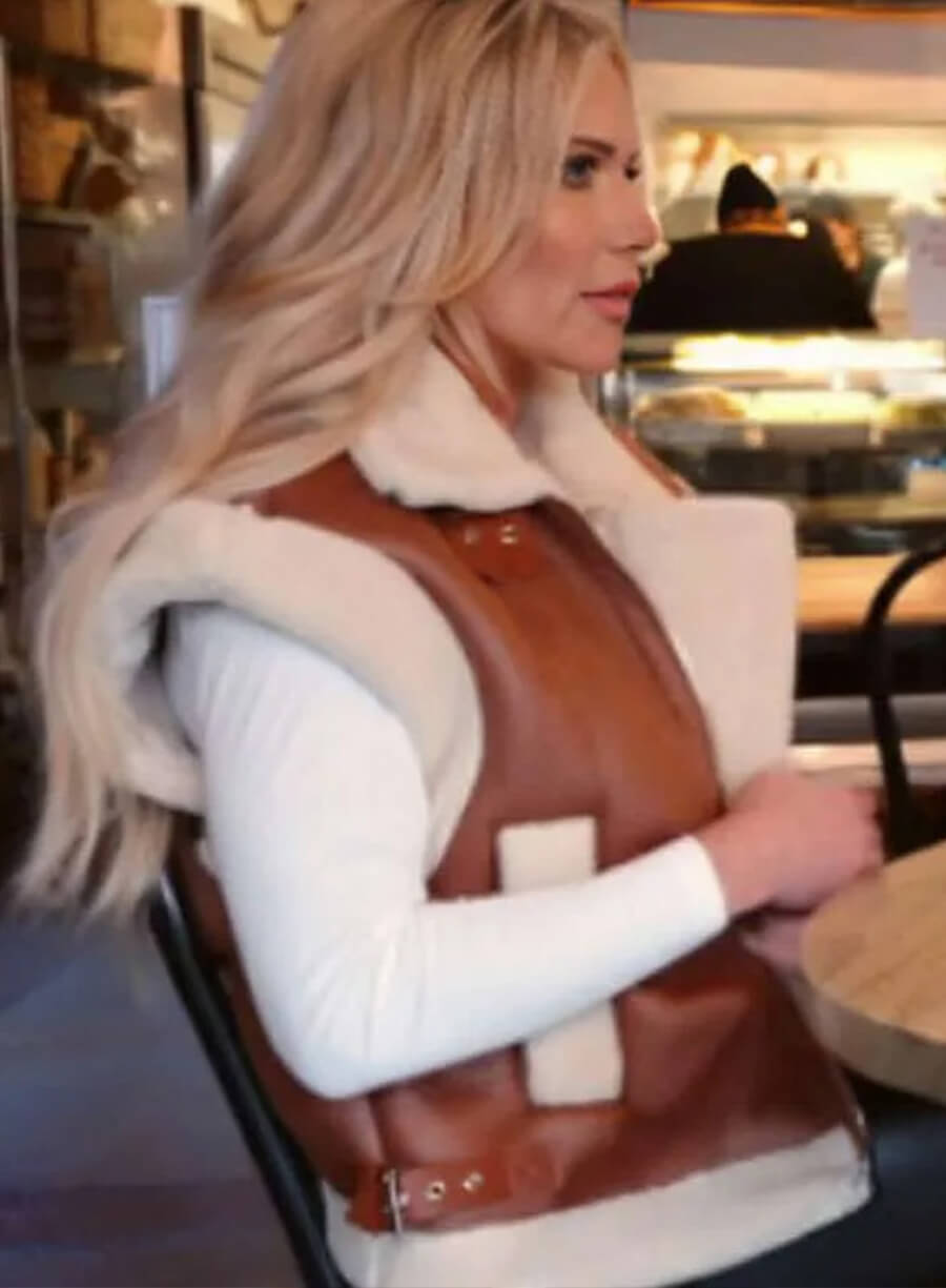 Harpoon Jennifer Pedranti Inspired Brown Leather Jacket - The Real Housewives of Orange County Style