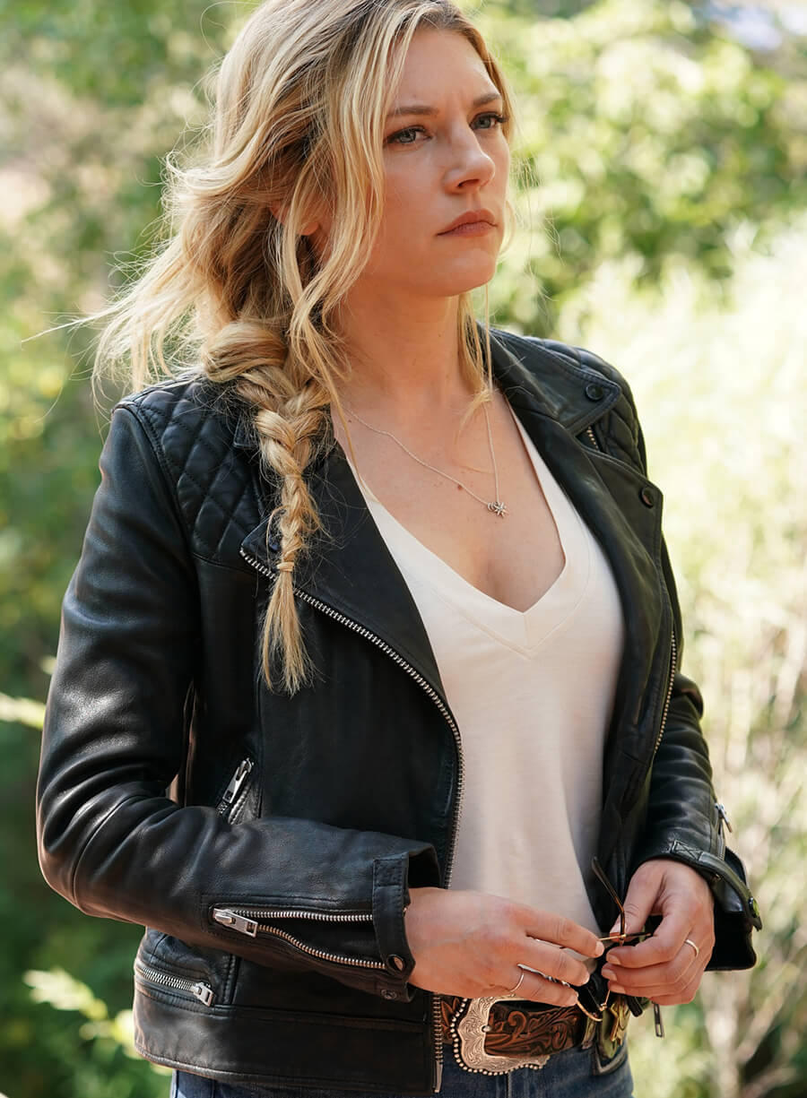 Harpoon Jenny Hoyt Inspired Black Biker Jacket - Big Sky Style