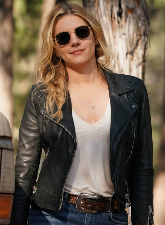 Harpoon Jenny Hoyt Inspired Black Biker Jacket - Big Sky Style