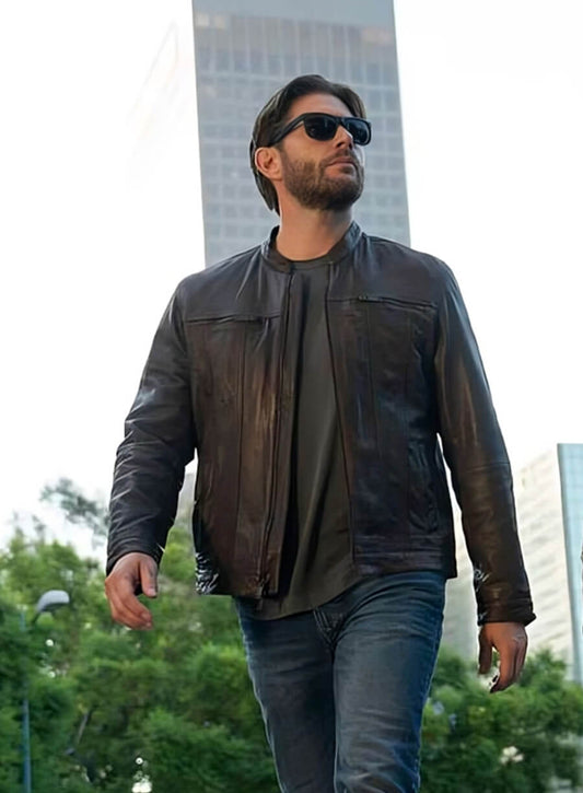 Harpoon Mark Meachum Inspired Brown Leather Jacket - Countdown 2025 Style