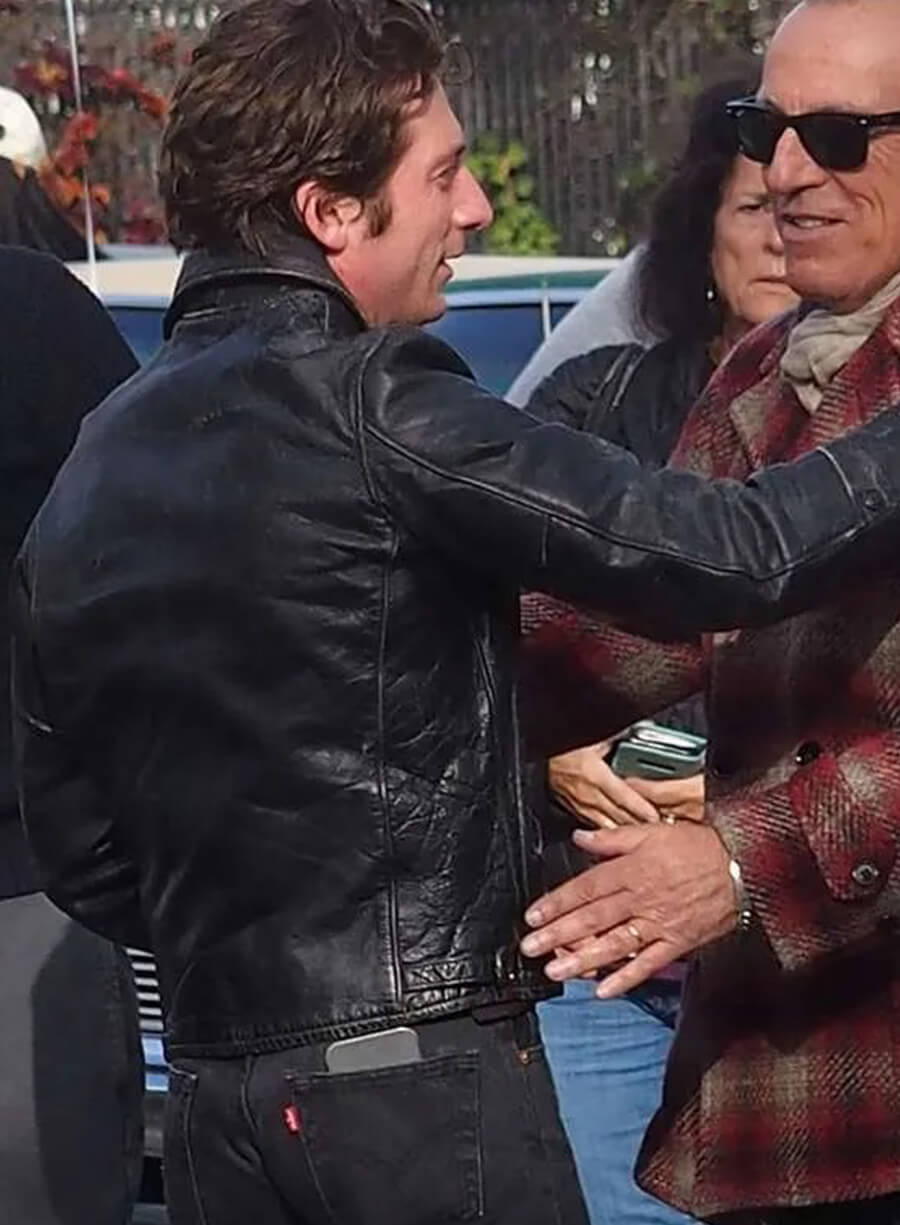 Harpoon Bruce Springsteen Inspired Black Leather Jacket - Springsteen Deliver Me from Nowhere Style