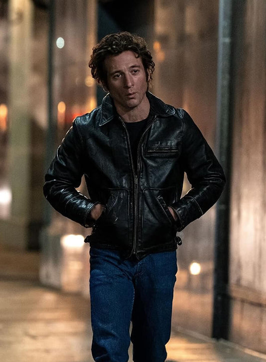 Harpoon Bruce Springsteen Inspired Black Leather Jacket - Springsteen Deliver Me from Nowhere Style