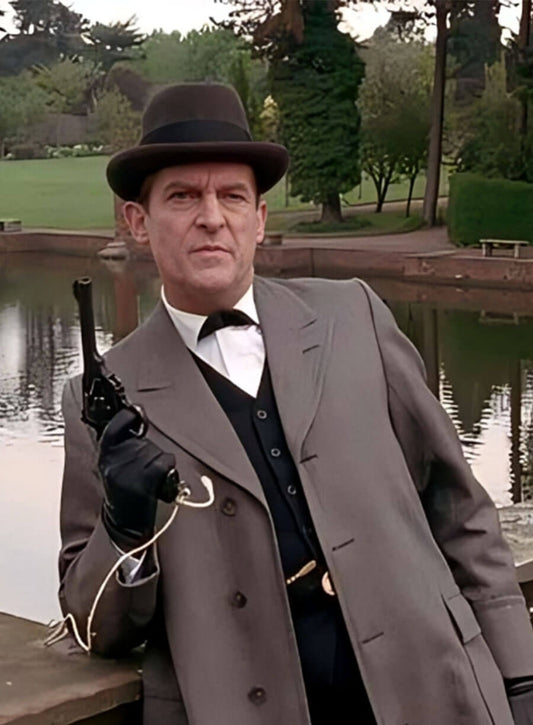Harpoon Jeremy Brett Inspired Grey Wool Coat - The Adventures of Sherlock Holmes Style