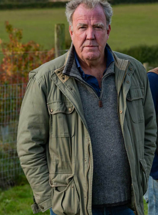 Harpoon Jeremy Clarkson Inspired Green Cotton Jacket - Clarkson's Farm Tv Series Style