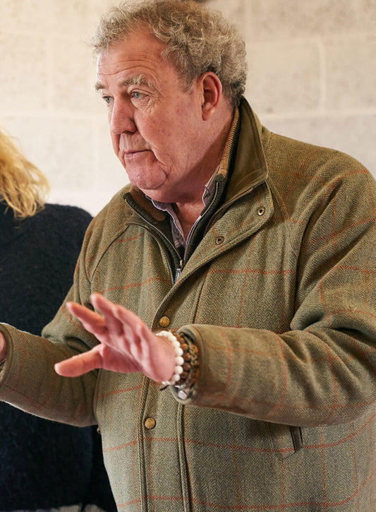 Harpoon Jeremy Clarkson Inspired Multicolor Wool Fabric Coat - Clarkson's Farm Tv Series Style