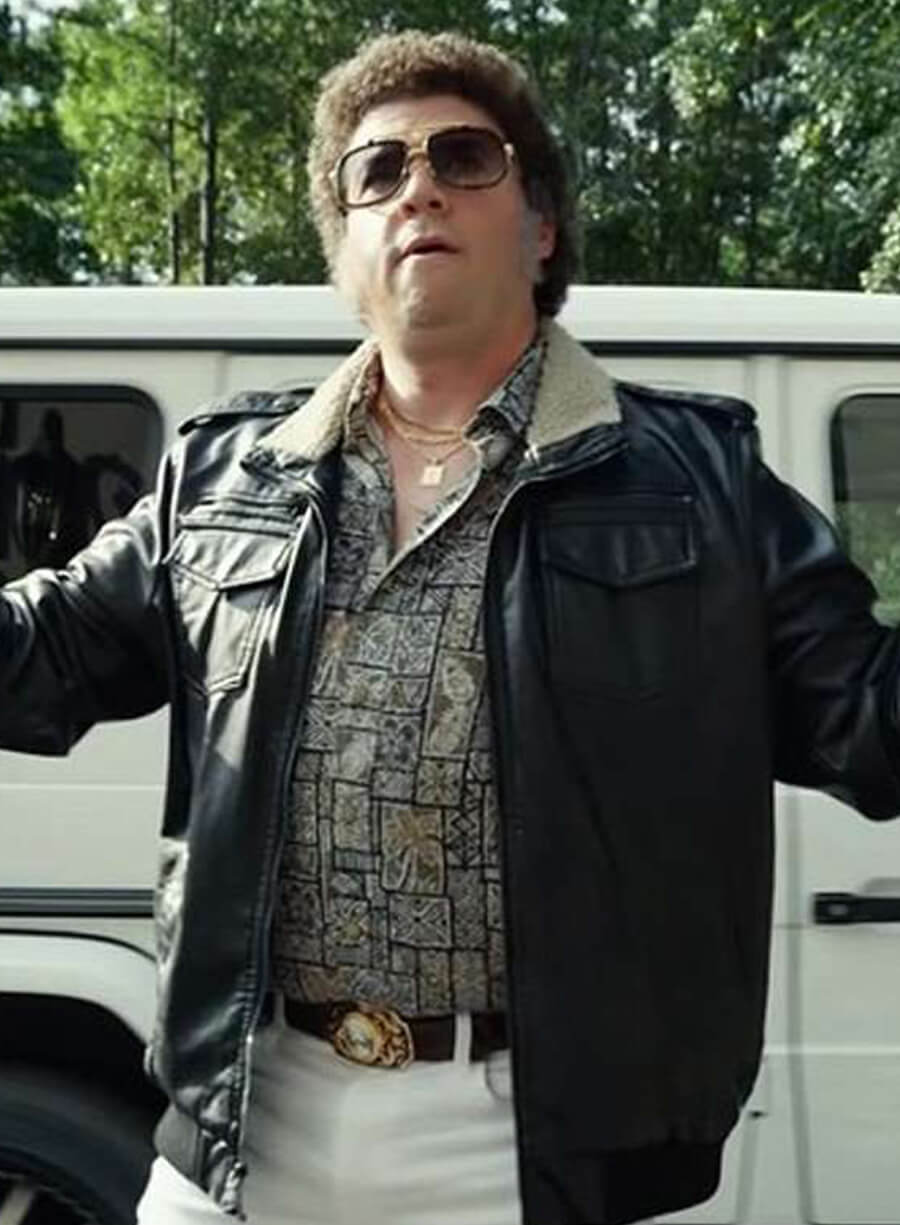 Harpoon Jesse Gemstone Inspired Black Real Leather Leather Jacket - The Righteous Gemstones Style