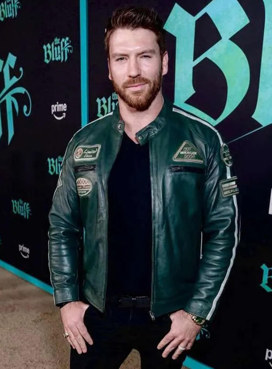Harpoon Jesse Kove Inspired Green Leather Jacket - The Bluff Style