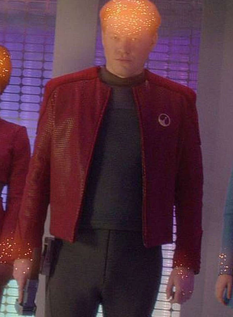 Harpoon Jesse Plemons Mirror Inspired Red High Quality Fabric Leather Jacket