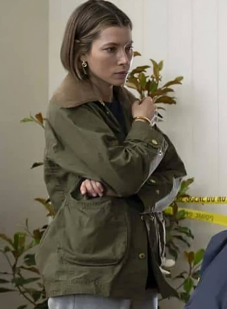 Harpoon Chloe Taylor Inspired Green Leather Jacket - The Better Sister 2025 Style