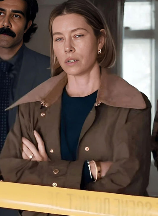 Harpoon Chloe Taylor Inspired Green Leather Jacket - The Better Sister 2025 Style