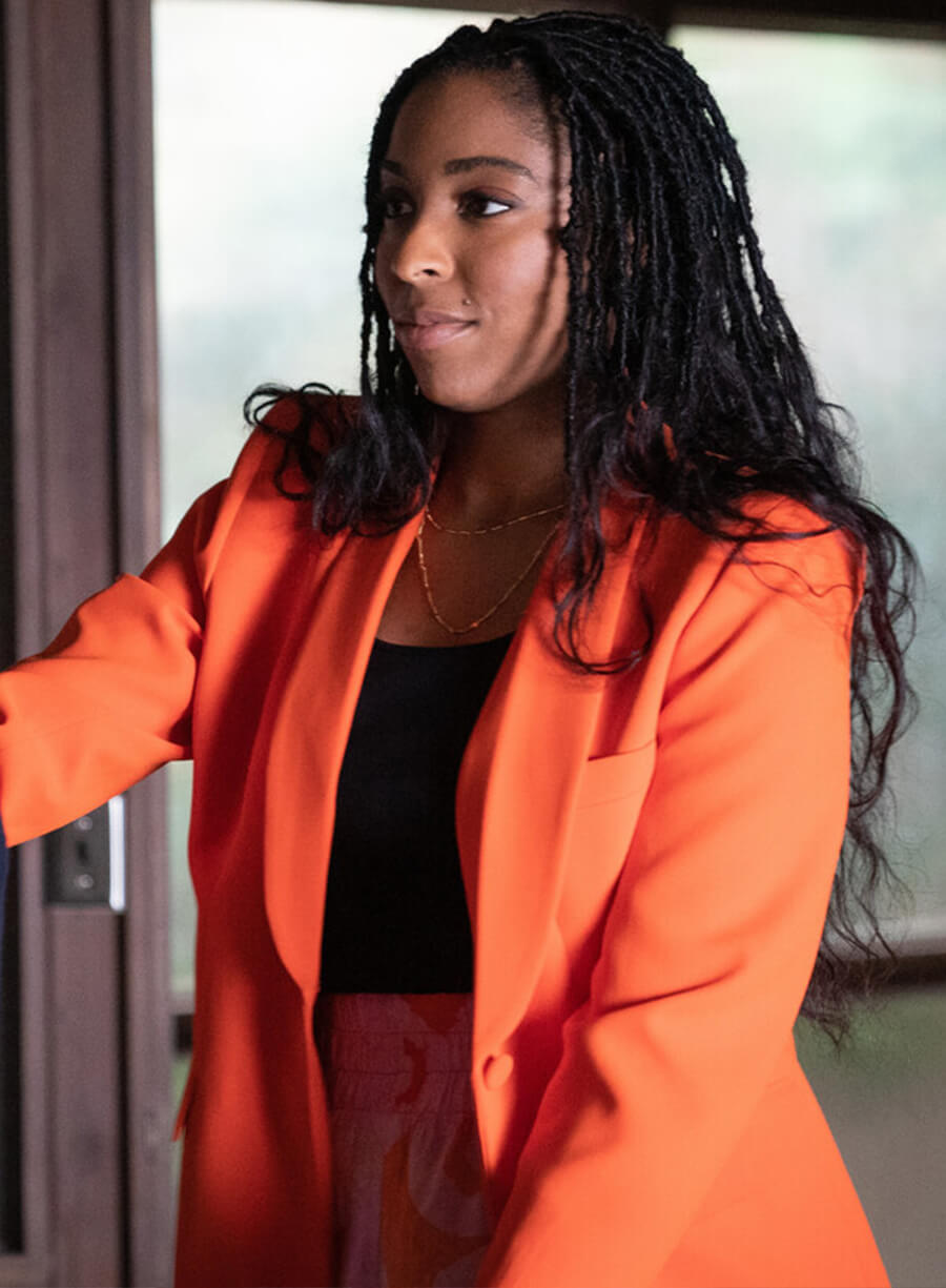Harpoon Gaby Inspired Orange Leather Jacket - Shrinking Style
