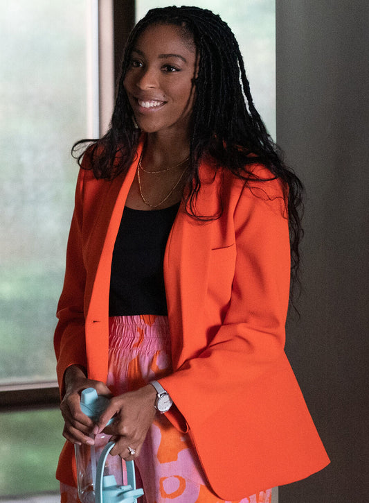 Harpoon Gaby Inspired Orange Leather Jacket - Shrinking Style