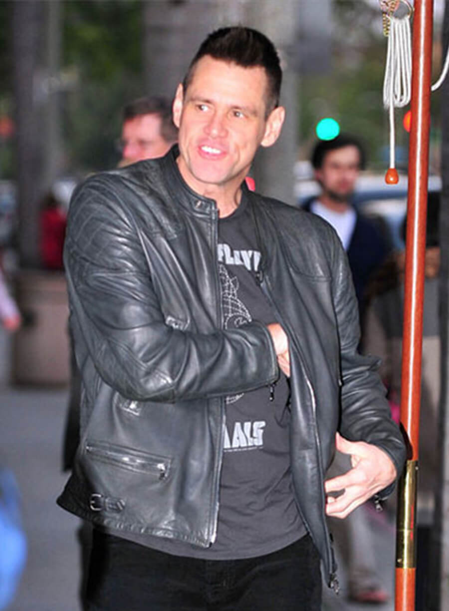 Harpoon Jim Carrey Inspired Black Leather Jacket