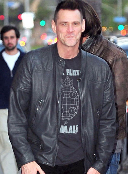 Harpoon Jim Carrey Inspired Black Leather Jacket