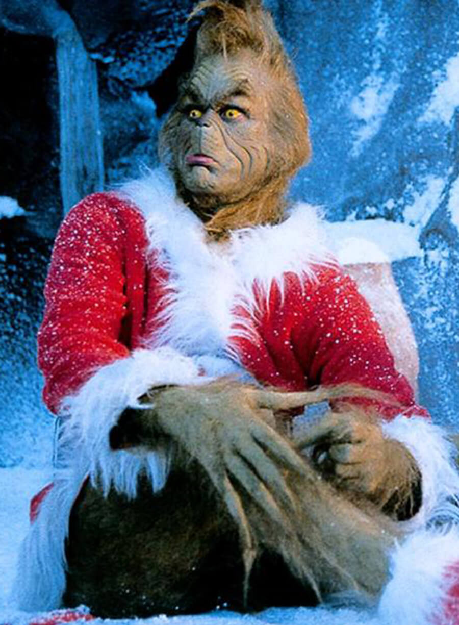 Harpoon Grinch Inspired Red Fleece Fabric Coat - How the Grinch Stole Christmas Style