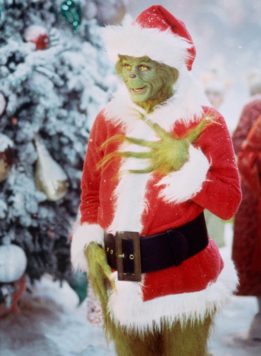 Harpoon Grinch Inspired Red Fleece Fabric Coat - How the Grinch Stole Christmas Style