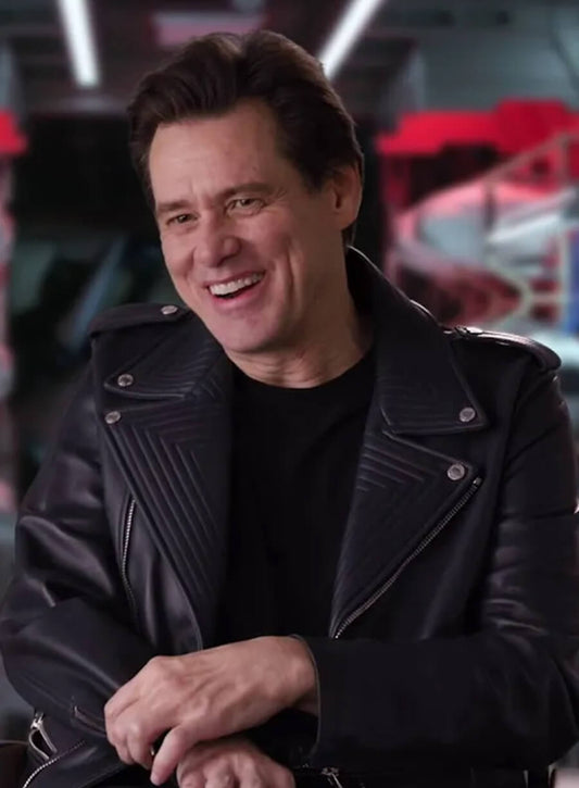 Harpoon Jim Carrey Inspired Black Leather Jacket - Sonic the Hedgehog 2 Style