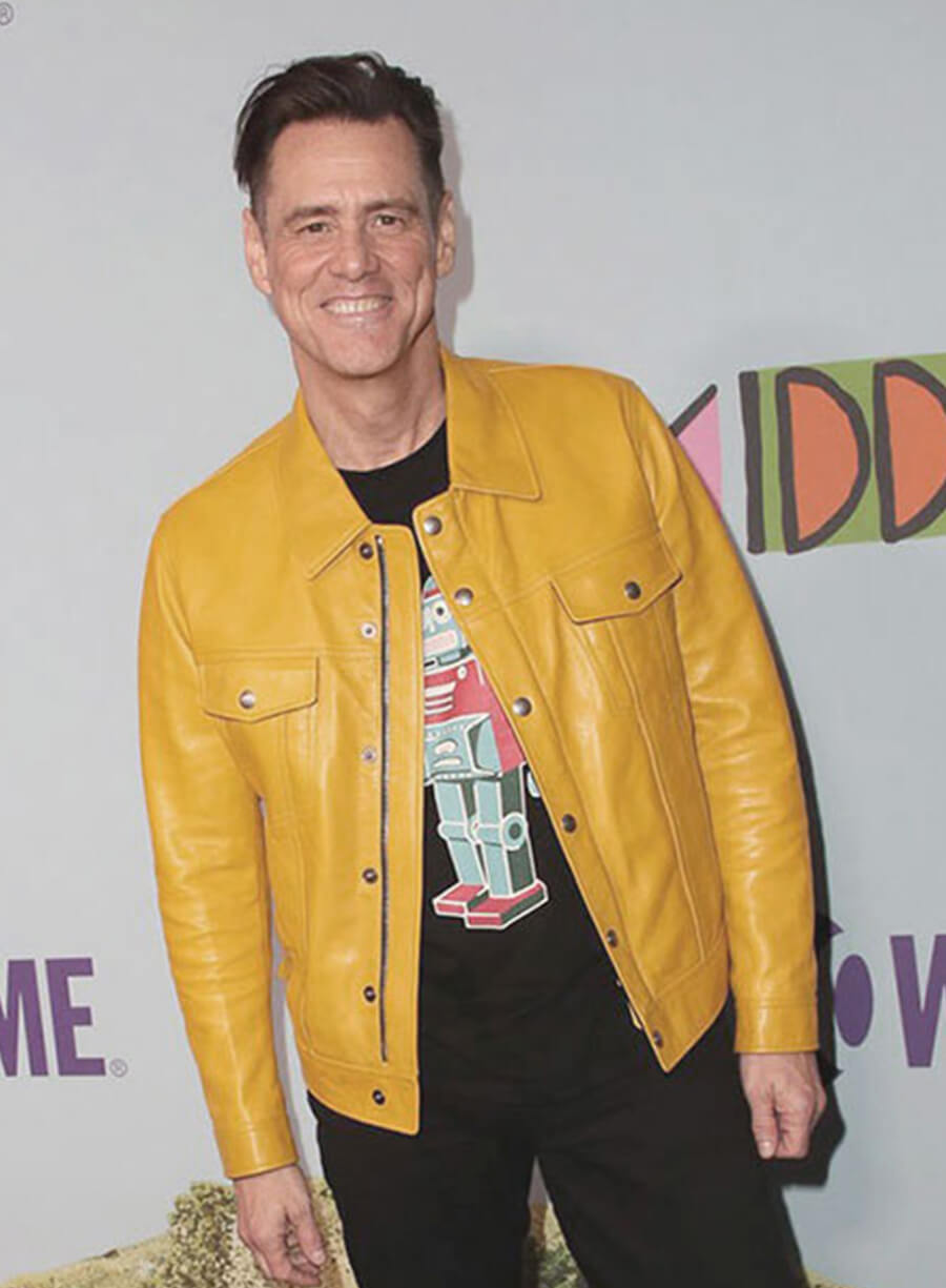Harpoon Jim Carrey Yellow Inspired Yellow Leather Jacket