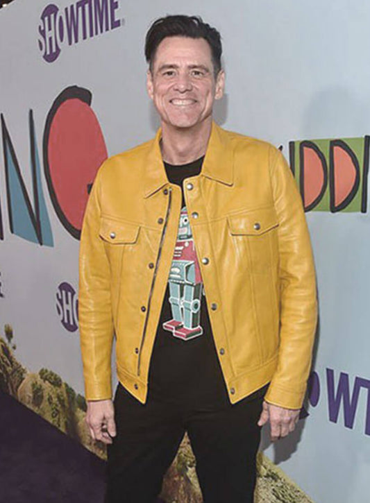 Harpoon Jim Carrey Yellow Inspired Yellow Leather Jacket