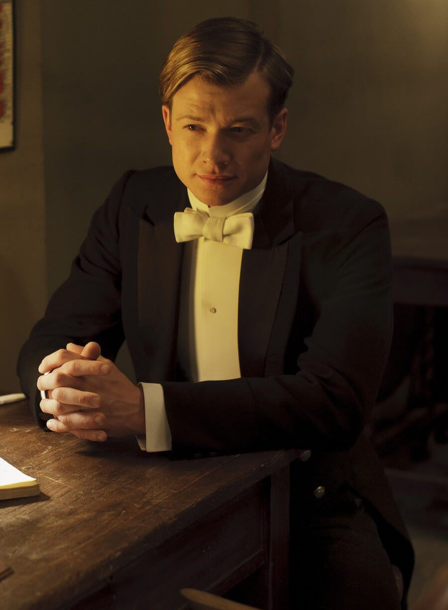 Harpoon Jimmy Kent Inspired Black Wool Coat - Downton Abbey Style