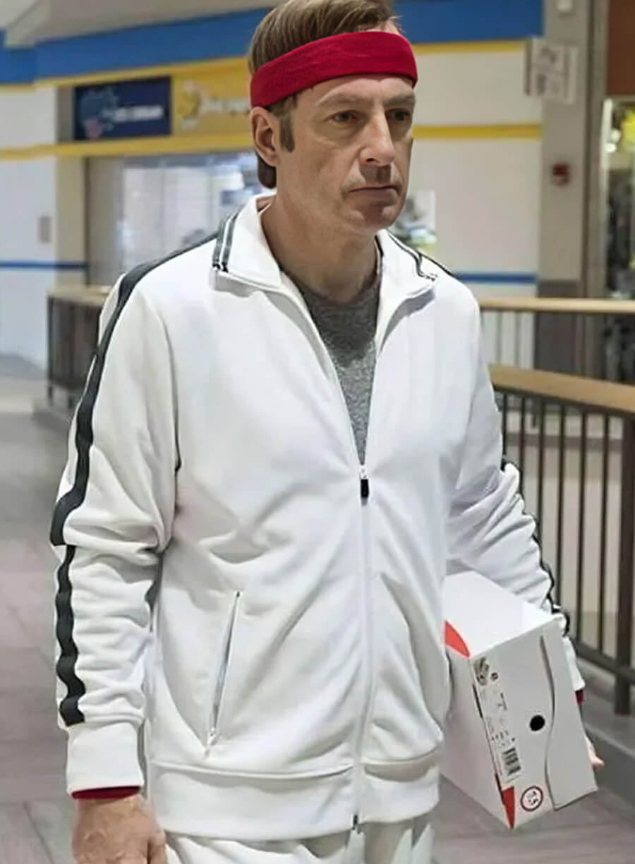 Harpoon Jimmy McGill Inspired White Leather Jacket - Better Call Saul Style