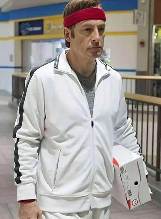 Harpoon Jimmy McGill Inspired White Leather Jacket - Better Call Saul Style