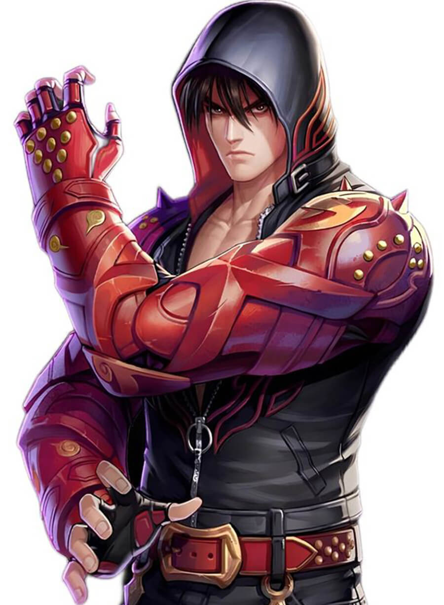 Harpoon Jin Kazama Inspired Black & Red Hooded Jacket - Tekken 7 Style